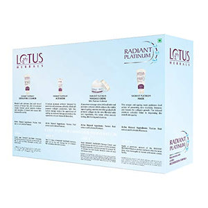 Lotus Herbals Radiant Platinum Cellular Anti-Ageing Facial Kit 5 in 1, 250g