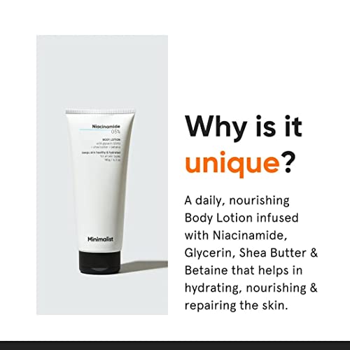 Minimalist Niacinamide 5% Body Moisturizer Lotion For Men & Women | 180 g