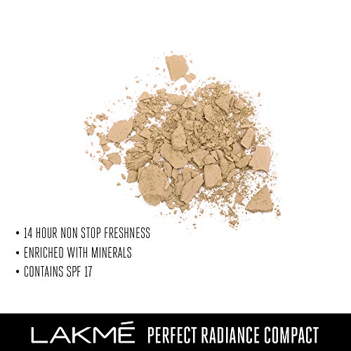 Lakme Perfect Radiance Skin Lightening Compact Powder, Ivory Fair 01, SPF 23 Matte Oil Control Face Makeup - Sheer Foundation Powder, 8 g