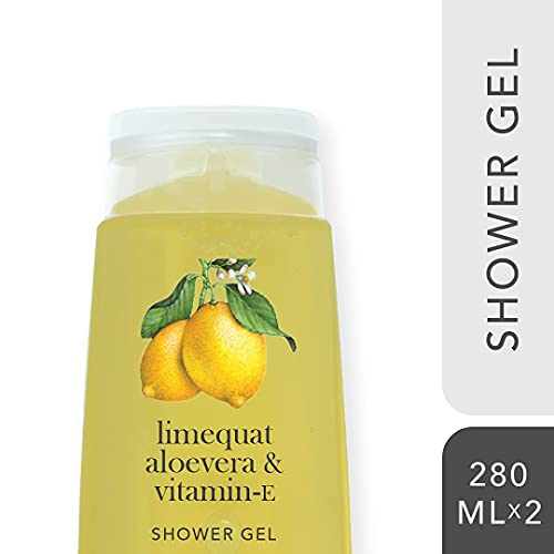 Cleansense Limequat Body Wash Shower Gel Combo, 100% Vegan and Paraben Free with Goodness of Aloe Vera and Vitamin E (Limequat, 280mlx2)