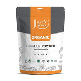 Just Jaivik Organic Hibiscus Flower Powder (Hibiscus Sabdariffa) 227 g Usda Certified Organic| Biodegradable Resealable Zip Lock Pouch