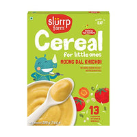 Slurrp Farm Mixed Veg – Moong Dal Khichdi with Real Vegetables Instant Cereal | Healthy Wholesome Food, 200g