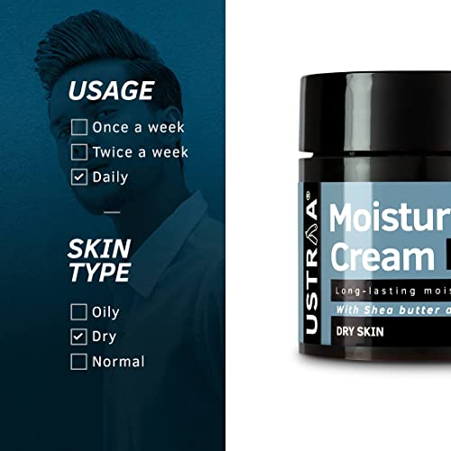 Ustraa Mosturising Cream for men, Dry Skin, 100gm