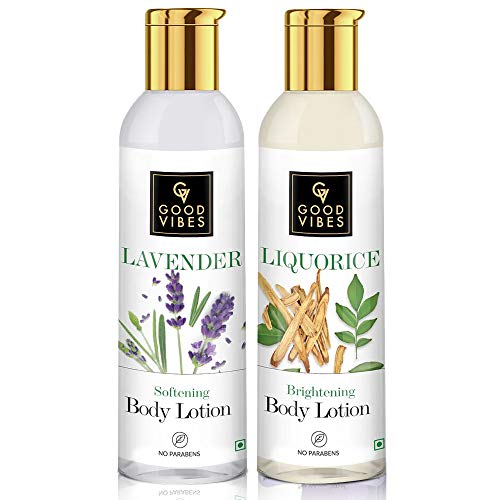 Good Vibes Softening Body Lotion - Lavender (200 ml) and Good Vibes Brightening Body Lotion - Liquorice (200 ml) Combo