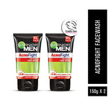 Garnier Men Acno Fight Facewash - For Pimple And Acne Prone Skin, 150gm (Pack of 2)