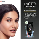 Lacto Calamine Face Peel Off Mask with Activated Charcoal and Vitamin E for deep pore cleansing, removing blackheads and whiteheads & fresh glowing skin – No Parabens No Sulphates, Black, 120 g