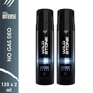 Wild Stone Intense Black No Gas Deodorants for Men Combo Pack of 2 (120ml each)