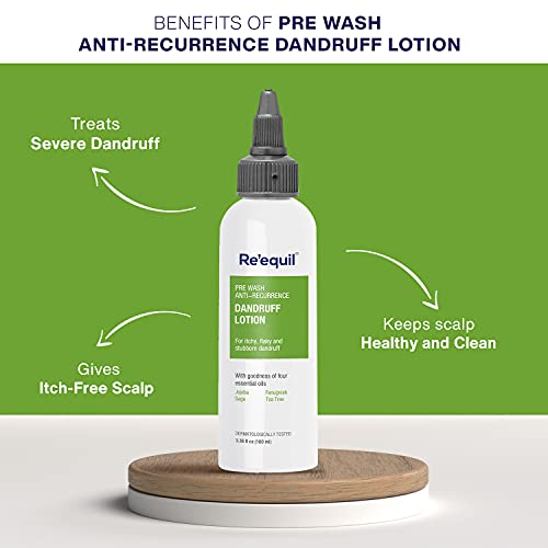 Pre Wash Anti-Recurrence Dandruff Lotion for Severe Dandruff - 100ml | Re'equil