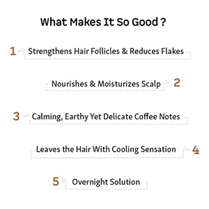 mCaffeine Anti-Dandruff Cappuccino Coffee Scalp Lotion | Reduces Itchiness & Flakiness with Natural AHA and Almond Milk |SLS and Paraben Free | For All Hair Types | 100ml