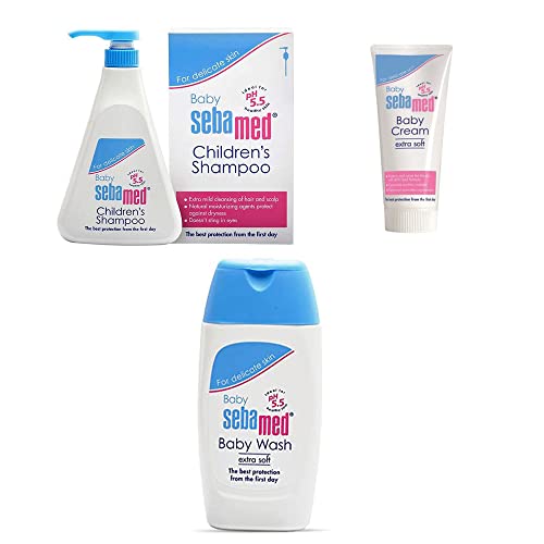 SebaMed BABY TRAVEL PACK (Shampoo, BABY WASH, Baby Cream) 50ml pack