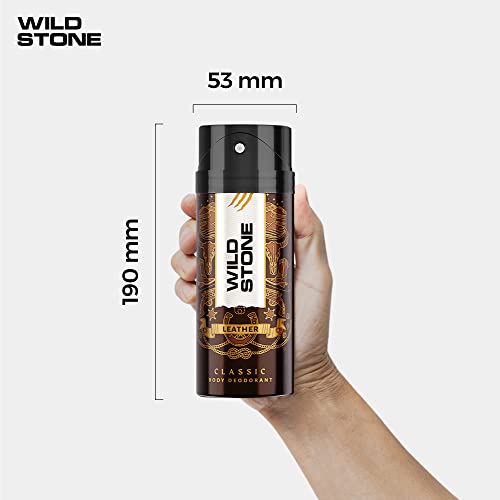 Wild Stone Classic Leather Long lasting Masculine Deodorant for Men, 225ml