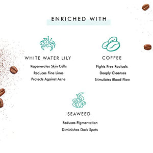 MCaffeine Naked & Raw Coffee Face Wash, 100 ml | White Water Lily | Deep Cleanser | Oily/Normal Skin | Paraben & SLS Free