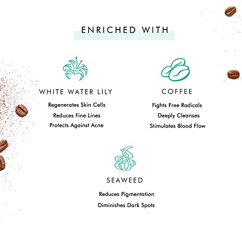 MCaffeine Naked & Raw Coffee Face Wash, 100 ml | White Water Lily | Deep Cleanser | Oily/Normal Skin | Paraben & SLS Free