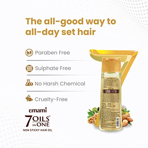 Emami 7 Oils In One Emami 7 Oils In One Non Sticky Hair Oil 500ml, 500 ml
