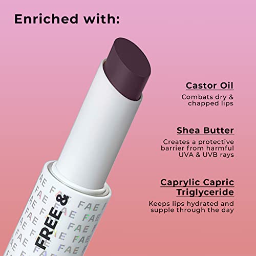 FAE Beauty Deep Wine Buildable Matte Lipstick, Non Drying Comfortable Hydrating Matte Lip Tint, Multi-Use for Lips, Eyes and Cheeks - Shade Too Dark