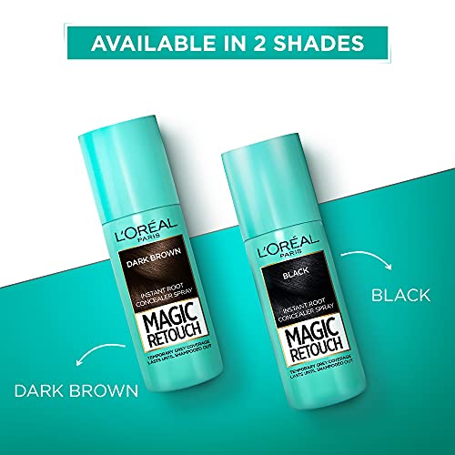L'Oreal Paris Magic Retouch Temporary Root Color Touch-Up Hair Colour Spray, 75ml - 1 Black (Pack of 1)