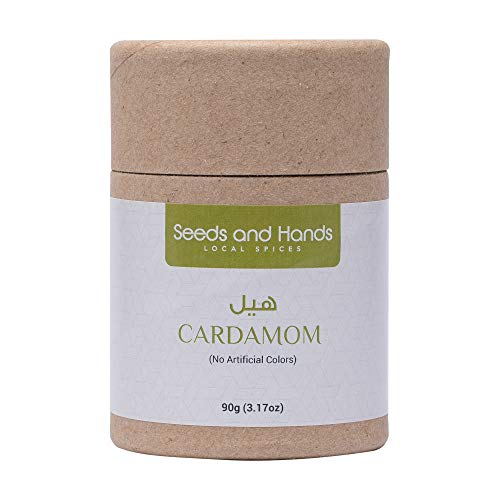 Seeds and Hands Wayanad Big Size 8mm Green Cardamom/Elaichi Whole [No Artificial Colors] (Eco-Friendly Paper Tube 90g)
