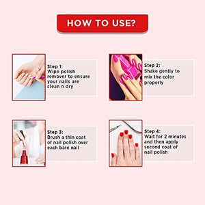 Revlon Womens Fire 'N' Gold 5 Finishes Nail Enamel, Red Sparkle, 8 ml