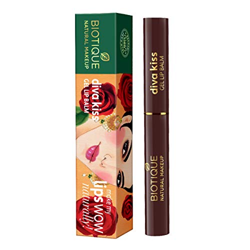 Biotique Natural Makeup Diva Kiss Gel Lip Balm, Mulberry Spritzer Purple