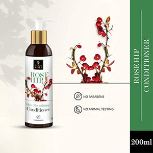 Good Vibes Rosehip Hair Shine Conditioner - 200 ml - For Dry, Dull and Frizzy Hair - Hydrate Nourish for Shiny and Soft Hair - Cruelty and Paraben Free