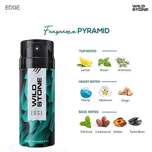 Wild Stone Edge and Ultra Sensual Long lasting Deodorants for Men, Pack of 2 (150ml each)