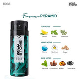 Wild Stone Edge and Ultra Sensual Long lasting Deodorants for Men, Pack of 2 (150ml each)
