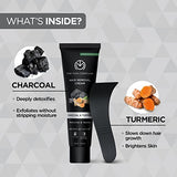 The Man Company Hair Removal Cream for Men Enriched with Charcoal & Turmeric | Dermatologically Tested | For All Skin Types - 100gm