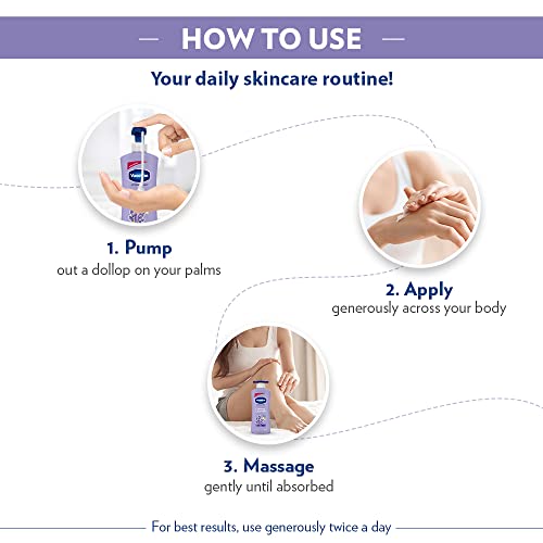 Vaseline Intensive Care Calming Lavender Body Lotion, With 100% Pure Lavender Extracts, Non-Greasy Formula, 400 ml
