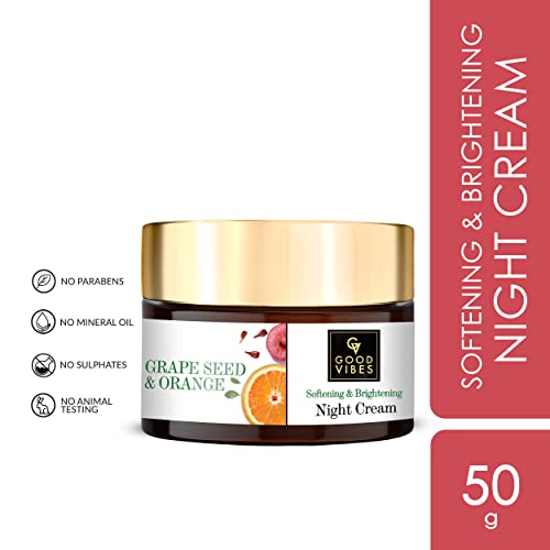 Good Vibes Softening + Brightening Night Cream - Grape Seed + Orange (50 g)