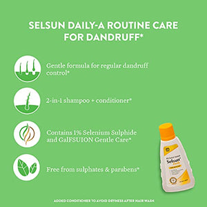 Selsun Daily Anti-Dandruff Shampoo and Selsun Suspension Anti Dandruff Shampoo (Pack of 2) (Daily 60ml+Suspension 60ml)