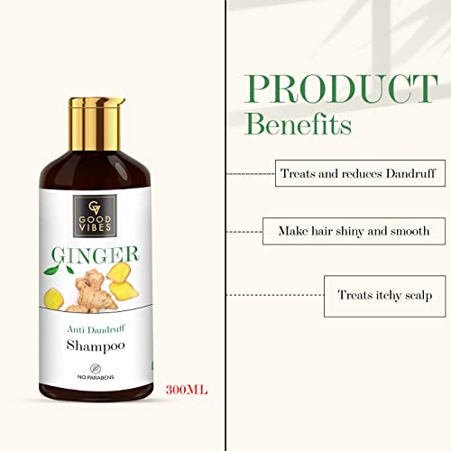 Good Vibes Anti Dandruff Shampoo - Ginger (300 ml) for Women