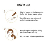 mCaffeine Anti-Dandruff Cappuccino Coffee Hair Serum | Reduces frizz & Breakage and Detangles Hair with Macadamia Oil and Vitamin E | For Smooth & Shiny Hair | SLS and Paraben Free | 50ml