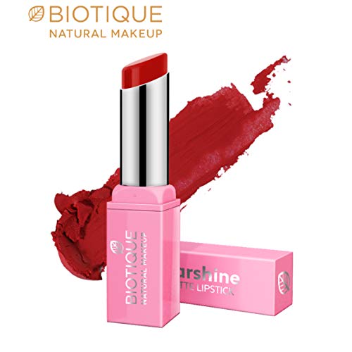 Biotique Natural Makeup Starshine Matte Lipstick, Liberal Red