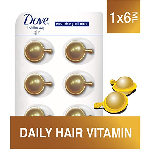 Dove Intense Nourishing Daily Hair Treatment (Infused with Rosehip oil), 6 Capsules