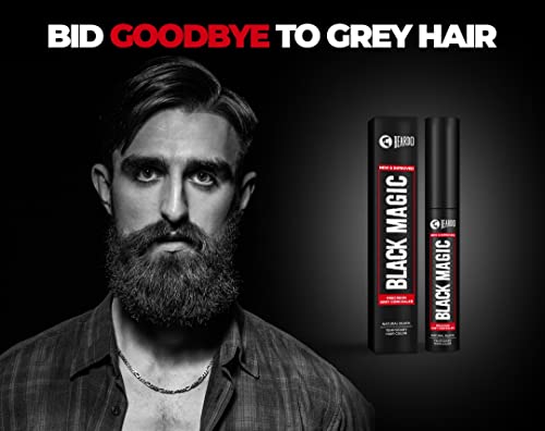 Beardo Black Magic Precision Grey Concealer | Temporary Hair Color | Natural Black |Covers grey hair instantly | Color Grey hair | With applicator, 5 ml