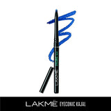 Lakmé Eyeconic Kajal, Royal Blue Colour, Matte Kohl Liner in a Twist Up Pencil - Waterproof, Smudge Proof & Long Lasting Eye Makeup, 0.35 g
