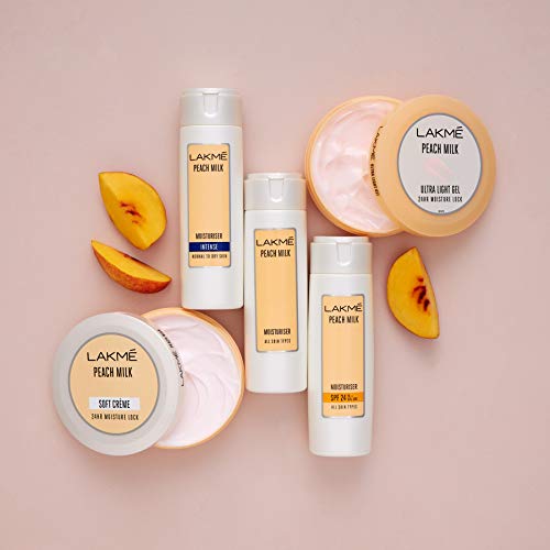 Lakme Peach Milk Soft Crème Moisturizer,Light Weight face cream with 24hr moisture lock, 65 g