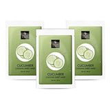 Good Vibes Cucumber Cooling Sheet Mask (Pack of 3) | Lightweight Hydrating Moisturizing Softening Face Serum Sheet Mask For All Skin Types | No Animal Testing
