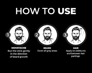 Beardo Black Magic Precision Grey Concealer | Temporary Hair Color | Natural Black |Covers grey hair instantly | Color Grey hair | With applicator, 5 ml