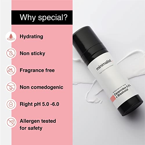 Minimalist 0.3 % Ceramide Moisturizing Cream For Barrier Repair & Deep Moisturization | Daily Repairing Face Moisturizer For Normal - Dry Skin
