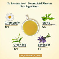 VAHDAM Chamomile Green Tea with Pure Lavender Flowers 15 TBS | USDA Certified Organic Chamomile Tea for Stress Relief and Good Sleep