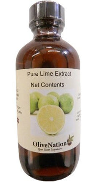 OliveNation Pure Lime Extract for Baking, Tart Citrus Flavor for Cakes, Cookies, Icing, Filling, Terpeneless, PG Free, Non-GMO, Gluten Free, Kosher, Vegan - 8 ounces