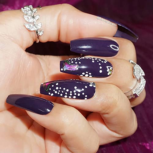 DeBelle Gel Nail Polish Royale' Viola (Dark Violet), 8 ml - Enriched with natural Seaweed Extract, cruelty Free, Toxic Free