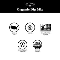 Watkins Organic Gourmet Dip Mix, Onion, 1.0 oz. Packets, 12-Pack