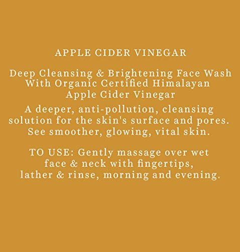 Biotique Apple Cider Vinegar Deep Cleansing Face Wash for All Skin Types, 150ml | Deep Cleansing & Exfoliation | 100% Botanical Extracts