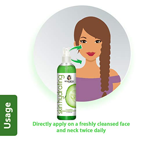KEYA SETH AROMATHERAPY, DEVICE OF DROP Skin Hydrating Cucumber Toner-Anti Pigmentation, Soothes, Sunburn Treats Open Pores with Cucumber Extract for Sensitive Skin 200ml