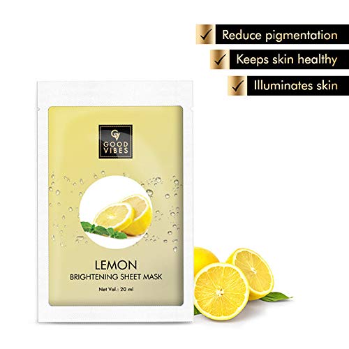 Good Vibes Skincare Combo For Bright Skin (Vitamin C & B3 Serum 10 ml, Rice Brightening Toner 120 ml, Lemon Brightening Sheet Mask 20 ml)