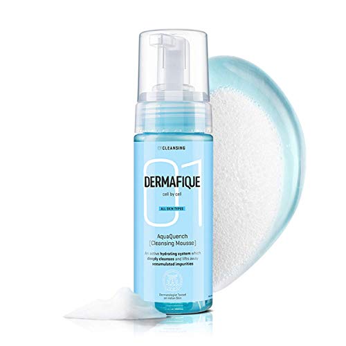 Dermafique Aquaquench Cleansing Mousse, 150 ml - For Dry Skin - Foaming Face Wash- For Deep Cleansing and Hydration - Dermatologist Tested
