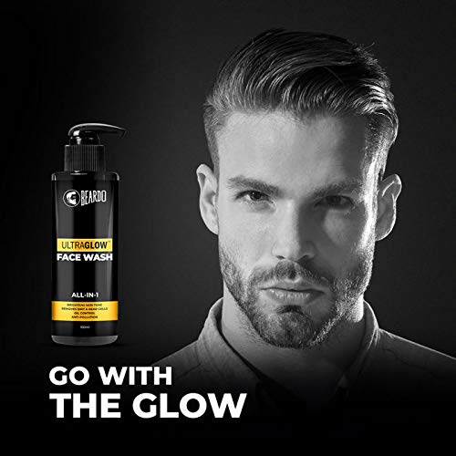 Beardo Ultraglow Face Wash for Men | Brightens & Balances Skin Tone | Reduces Dark Spots | Daily use facewash for oily to dry skin | Glowing and Radiant Skin (100ml)