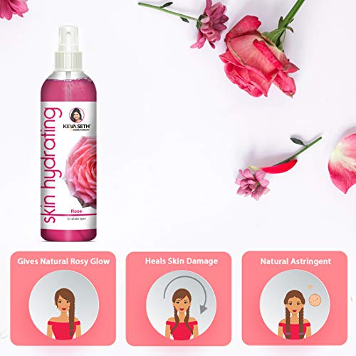 Keya Seth Aromatherapy Skin Hydrating Rose Toner Nourishing Anti-Ageing Oil Control, Rosy Glow Enriched with Pure Essential Oil of Rose & lavender for all Skin Type, 200ml